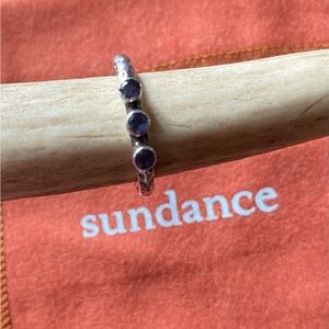 Sundance Iolite sterling silver hammered ring